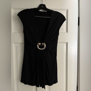 Beautiful Black Sky top with Sequin double Tigers